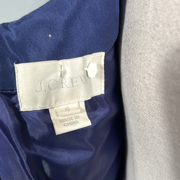J. Crew Navy Silk Taffeta Shimmery Halter Mini Dress size 0 - Picture 11 of 13
